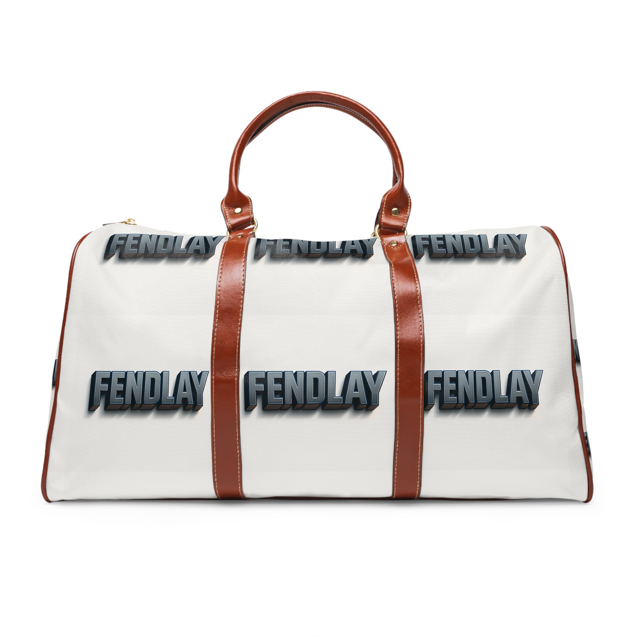 FENDLAY logo repeat Waterproof Travel Bag | Monogram duffel, Leather trim