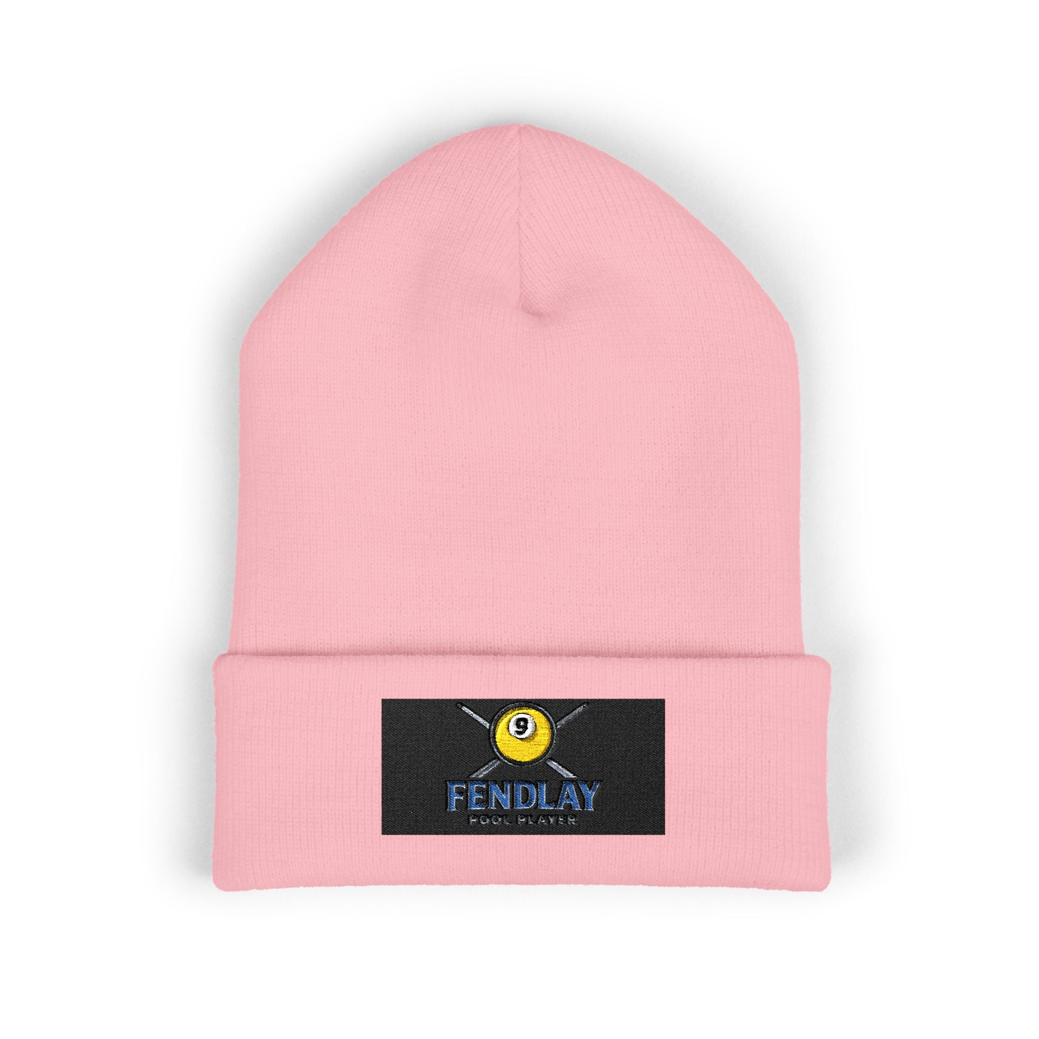 Pool Cue and 9-Ball Logo Beanie | Embroidered Cuffed Beanie