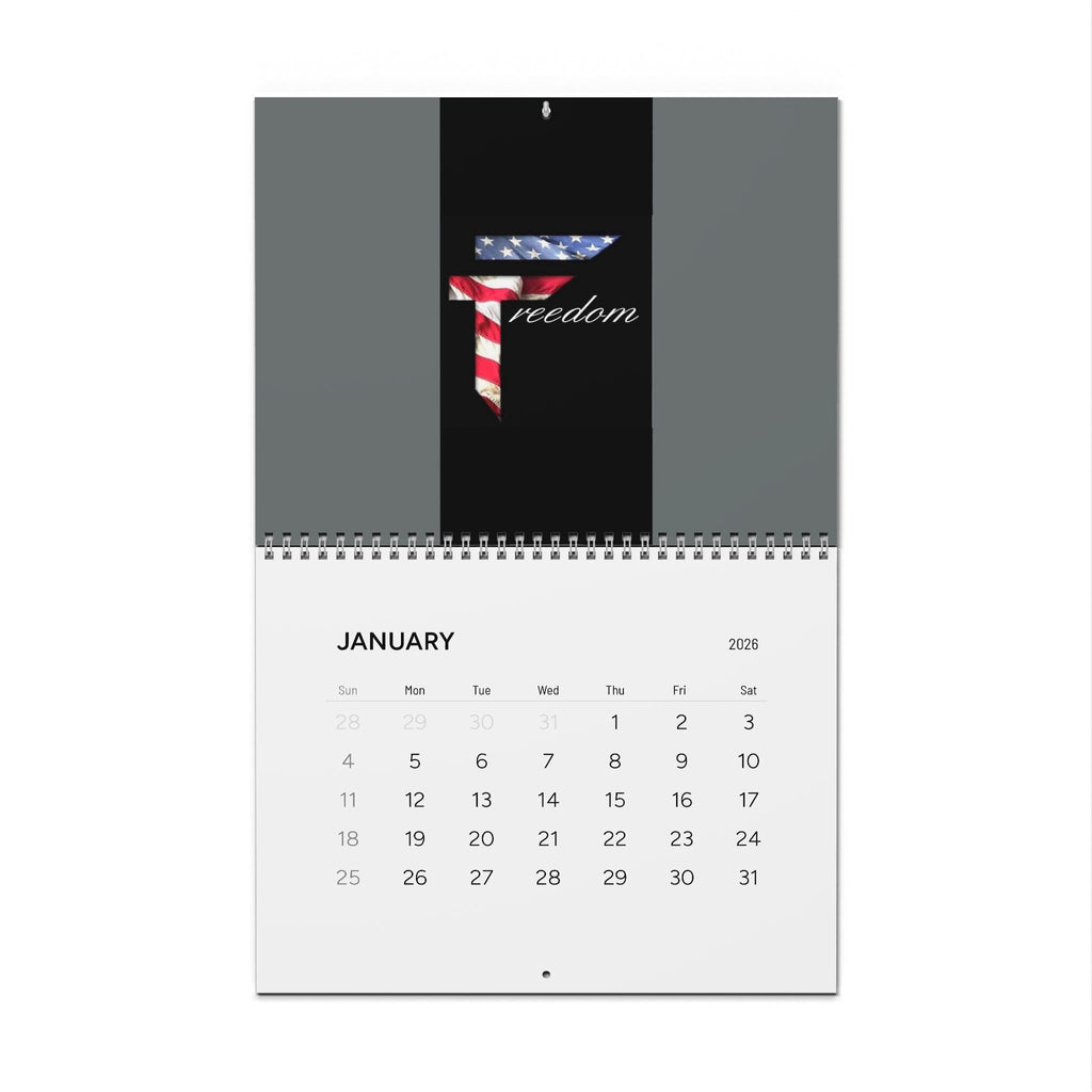 American Flag Freedom design Wall Calendar | 2026 monthly calendar