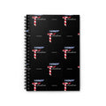American Flag 'T' Freedom Pattern Spiral Notebook | Ruled