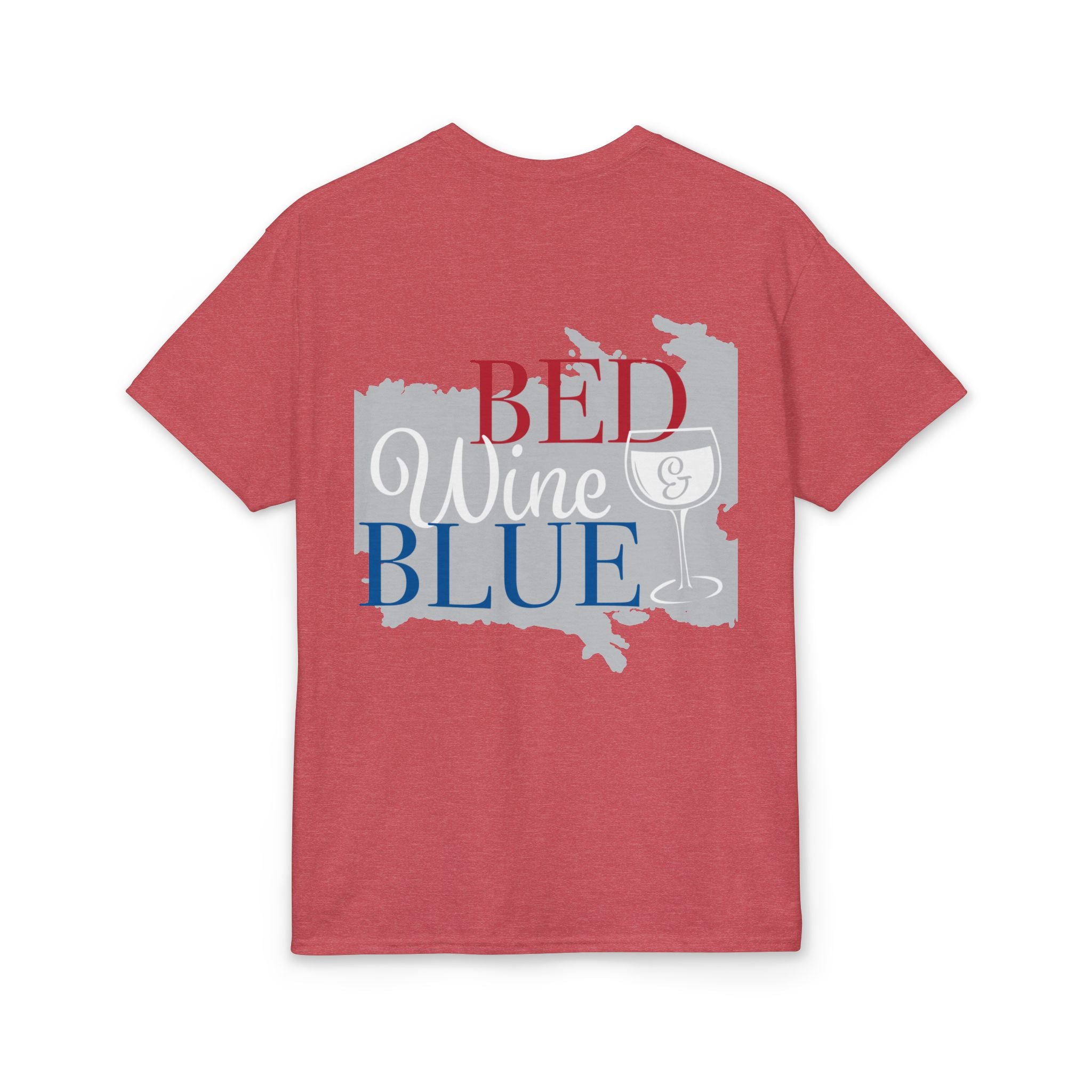 American Flag 'T' Freedom T-Shirt | Bed Wine & Blue Back Design