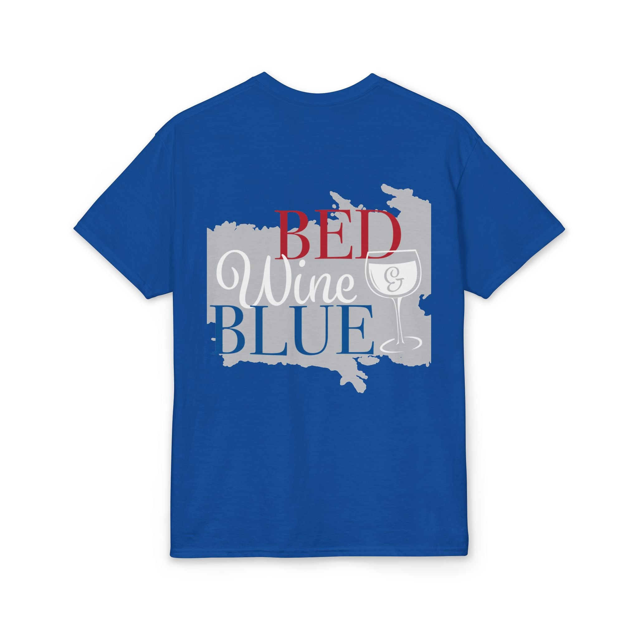 American Flag 'T' Freedom T-Shirt | Bed Wine & Blue Back Design