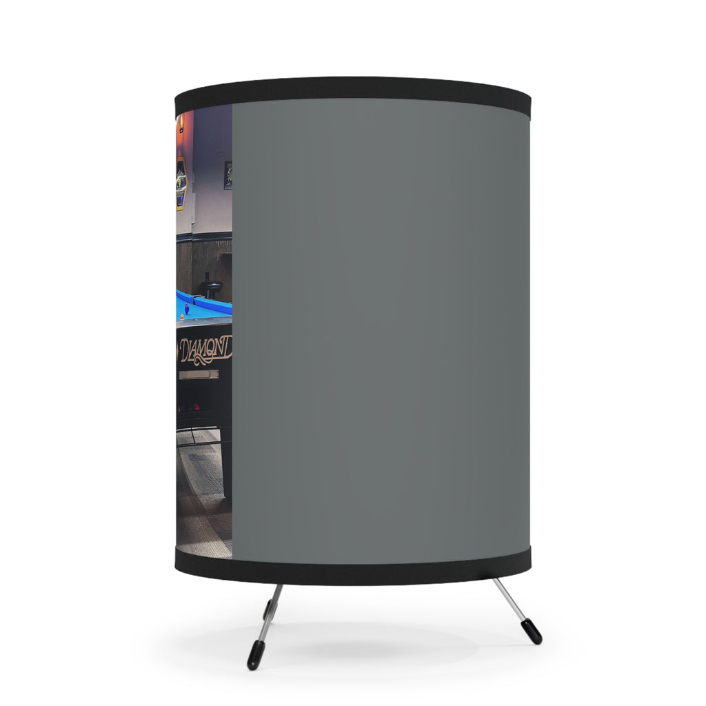 Pool Table Scene Tripod Lamp | Printed Photo Shade, US/CA Plug