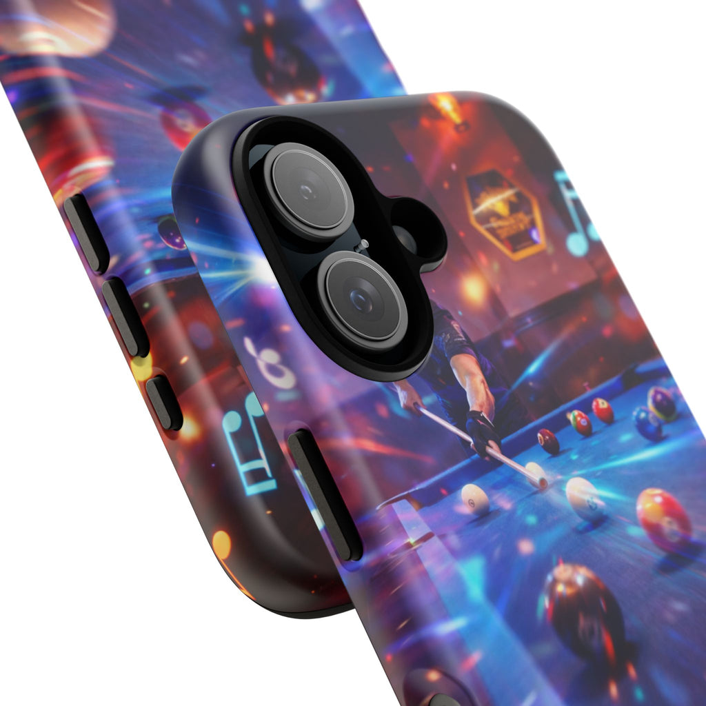 Neon Pool Billiards Phone Case | Cue Ball Arcade Design