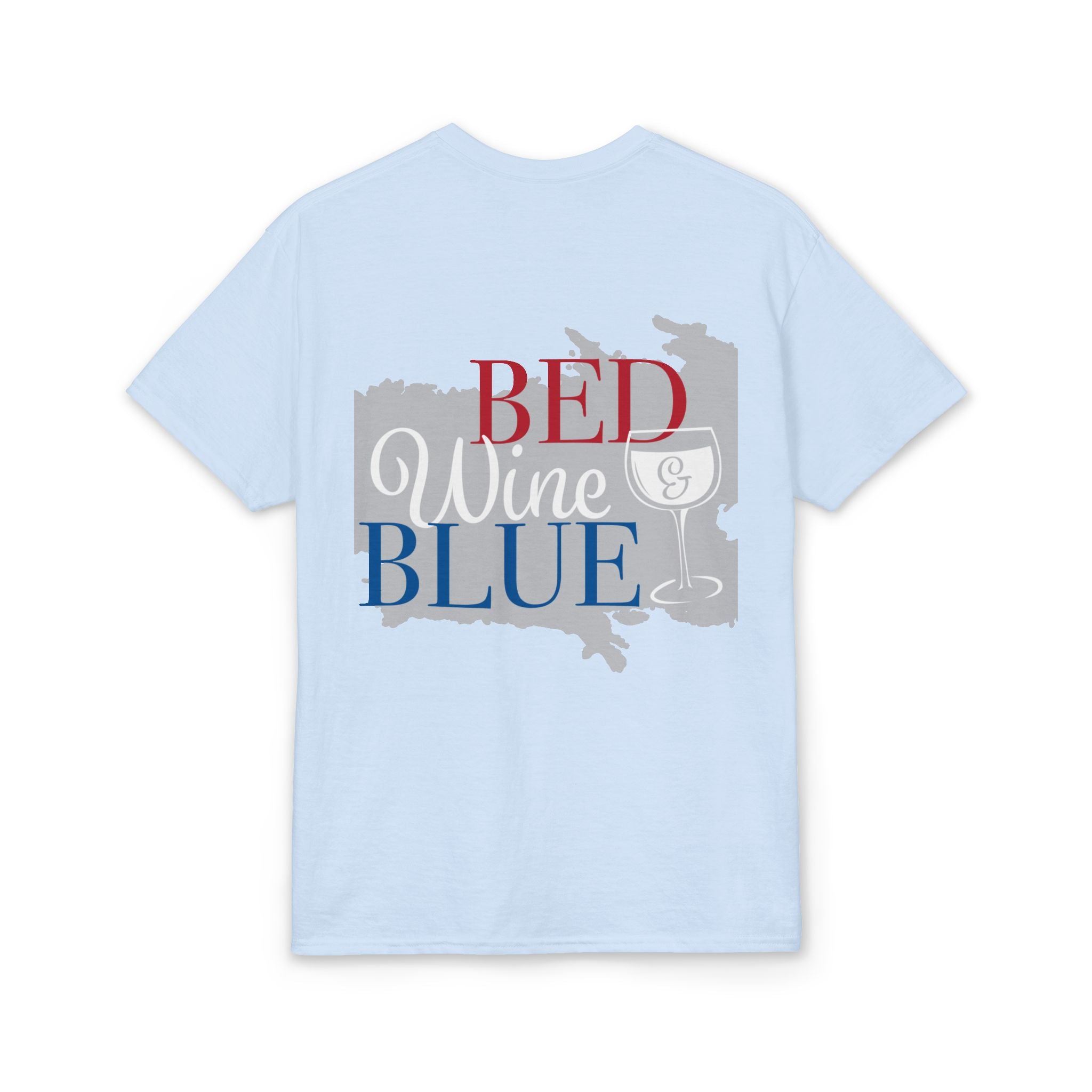American Flag 'T' Freedom T-Shirt | Bed Wine & Blue Back Design