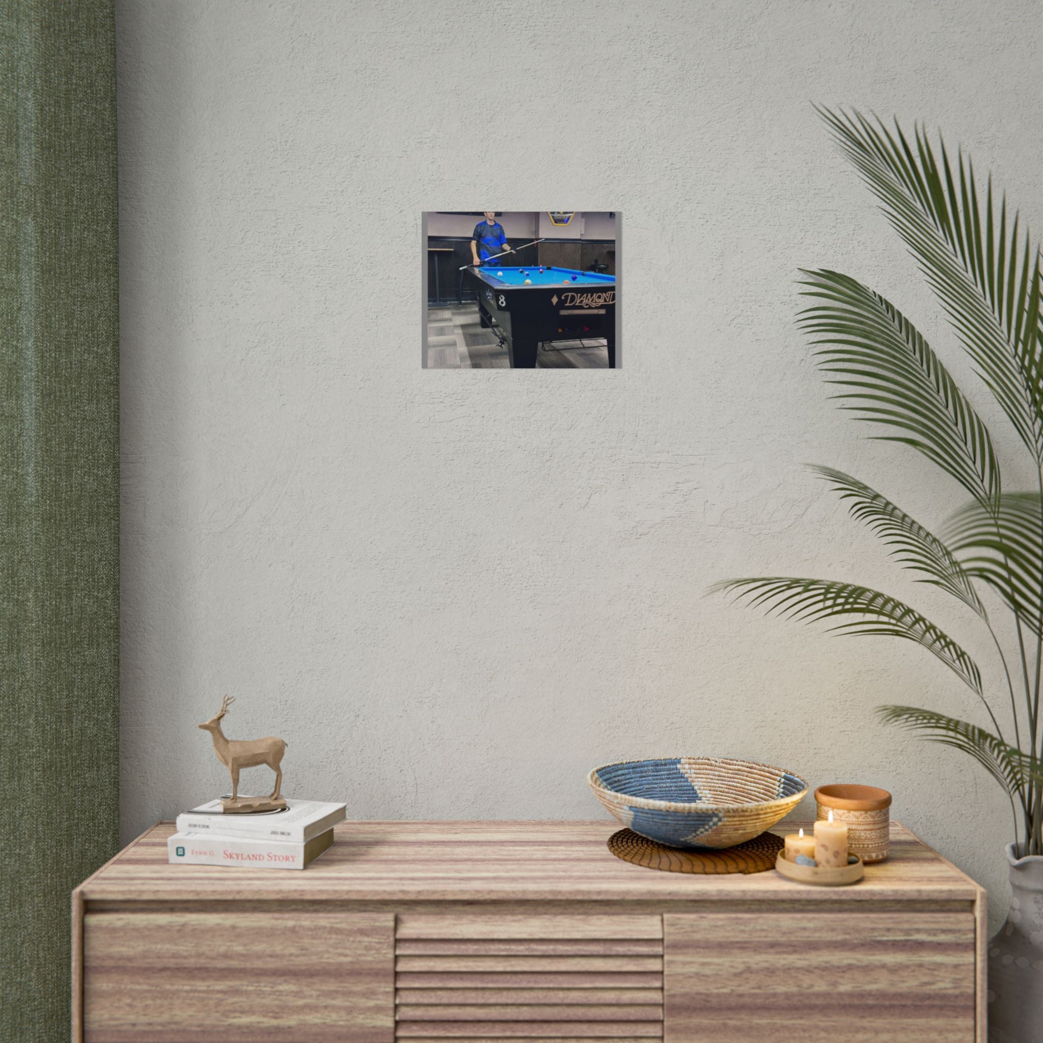Pool Table Photo Rolled Poster | Billiards Room Wall Art