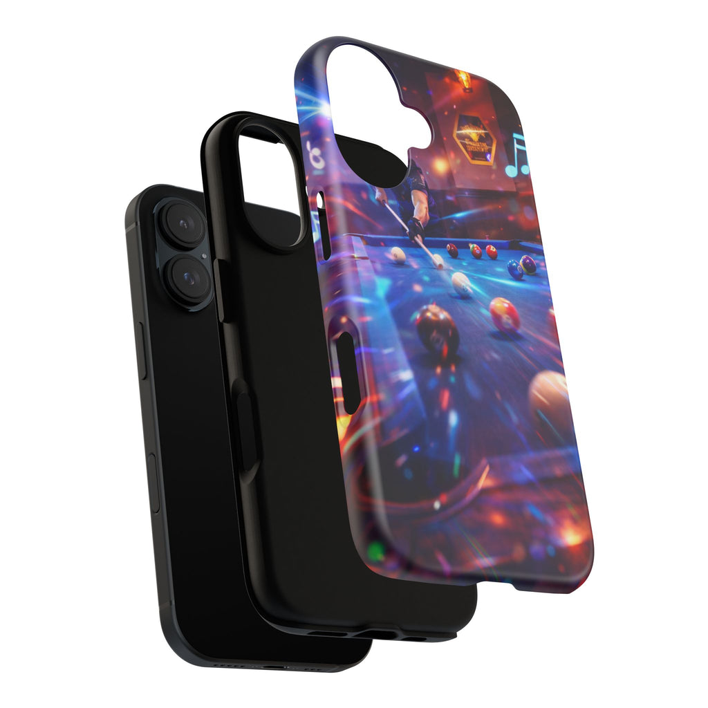 Neon Pool Billiards Phone Case | Cue Ball Arcade Design