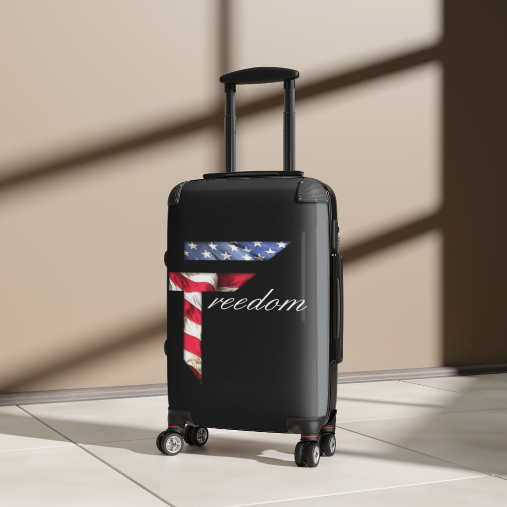 American Flag Freedom Suitcase | Patriotic Travel Luggage