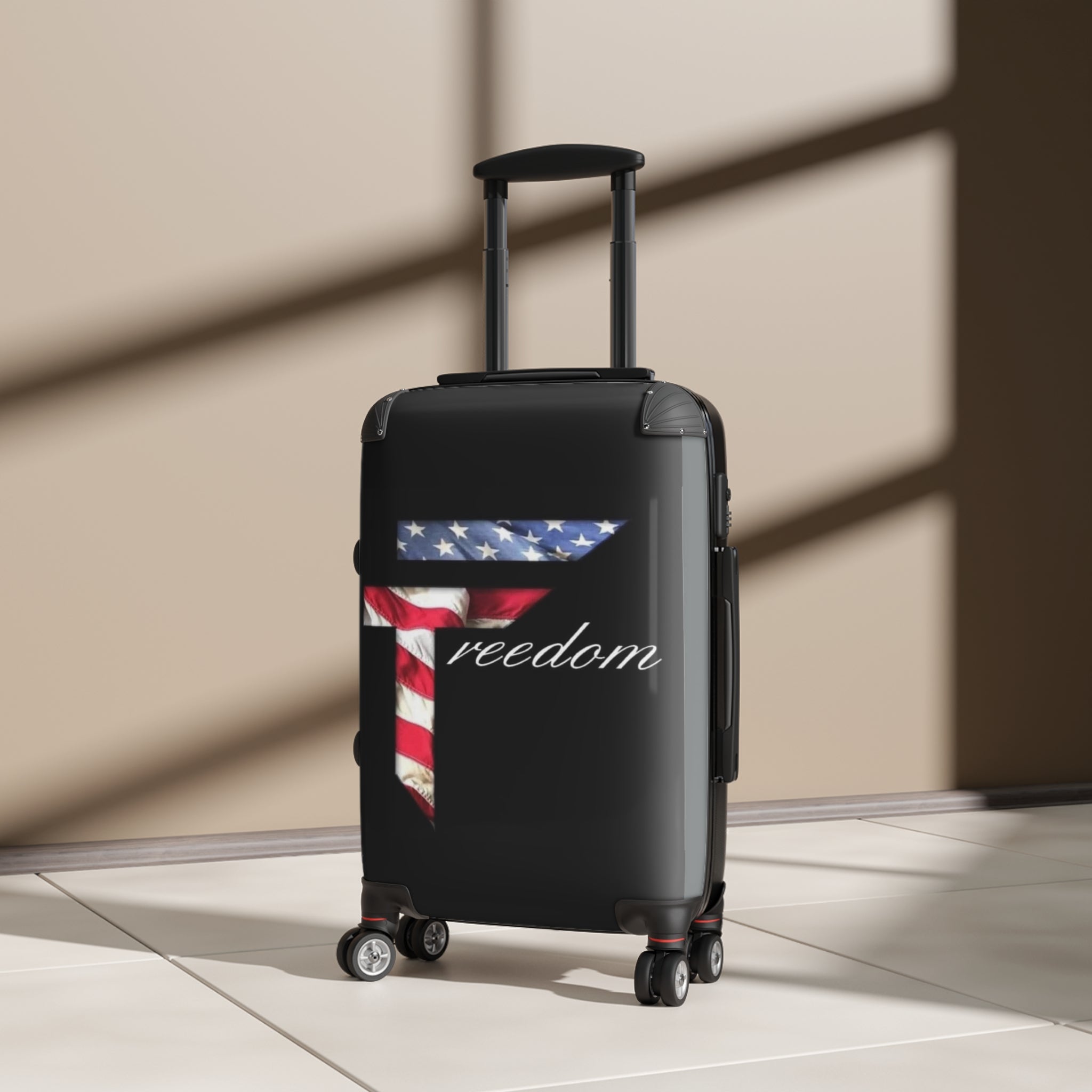 American Flag Freedom Suitcase | Patriotic Travel Luggage
