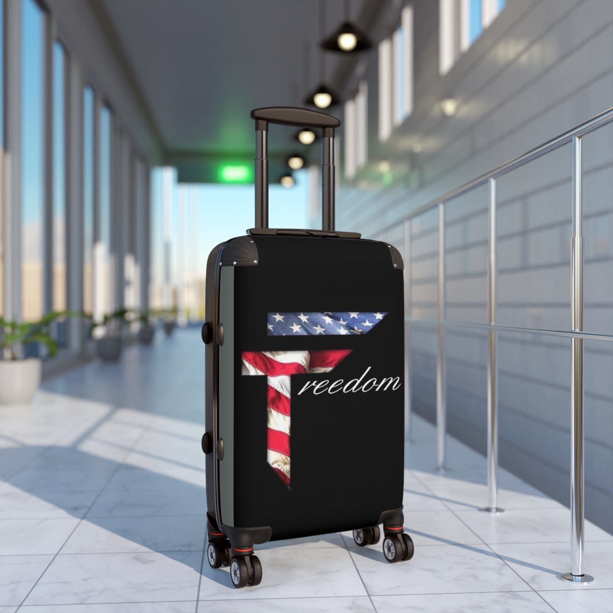 American Flag Freedom Suitcase | Patriotic Travel Luggage