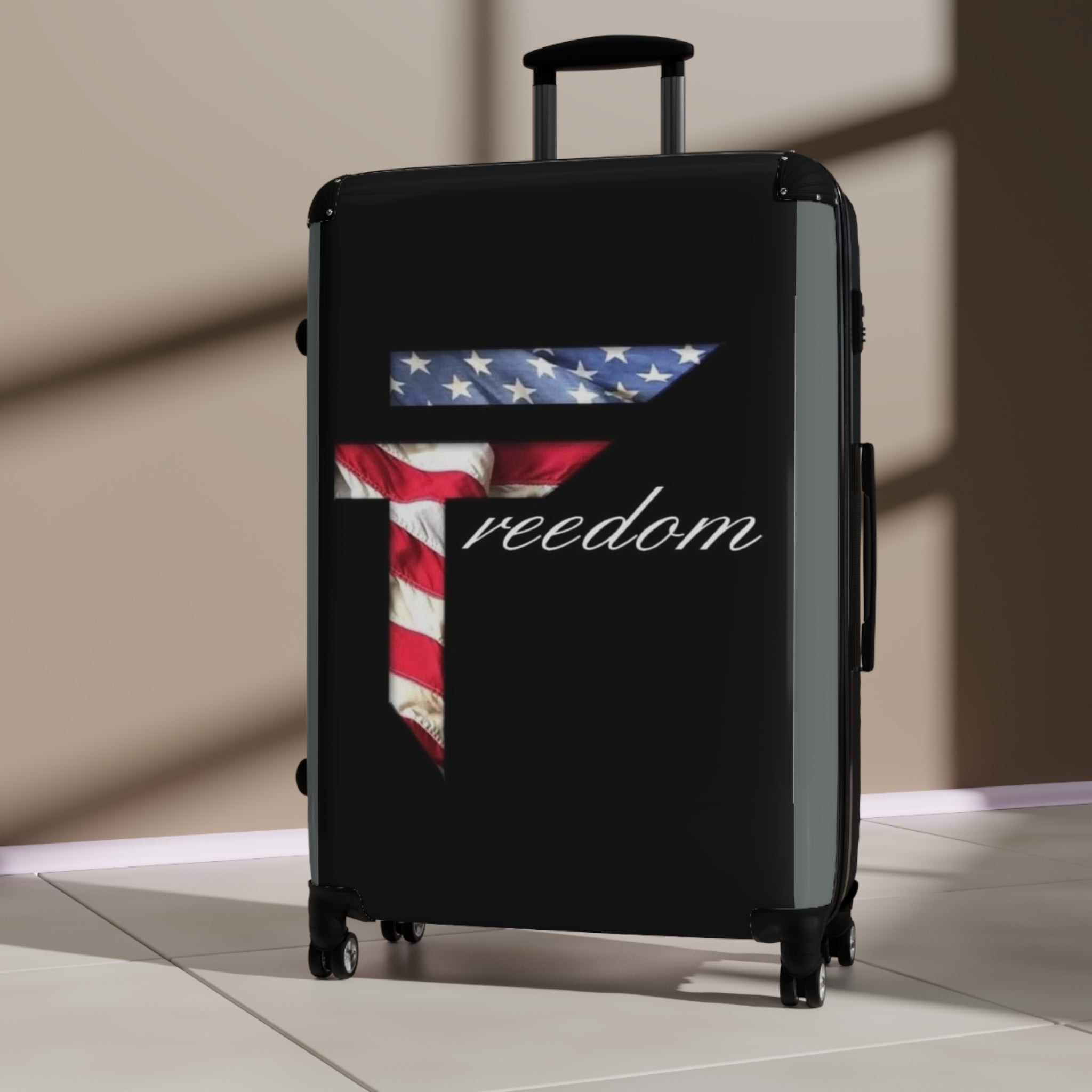 American Flag Freedom Suitcase | Patriotic Travel Luggage