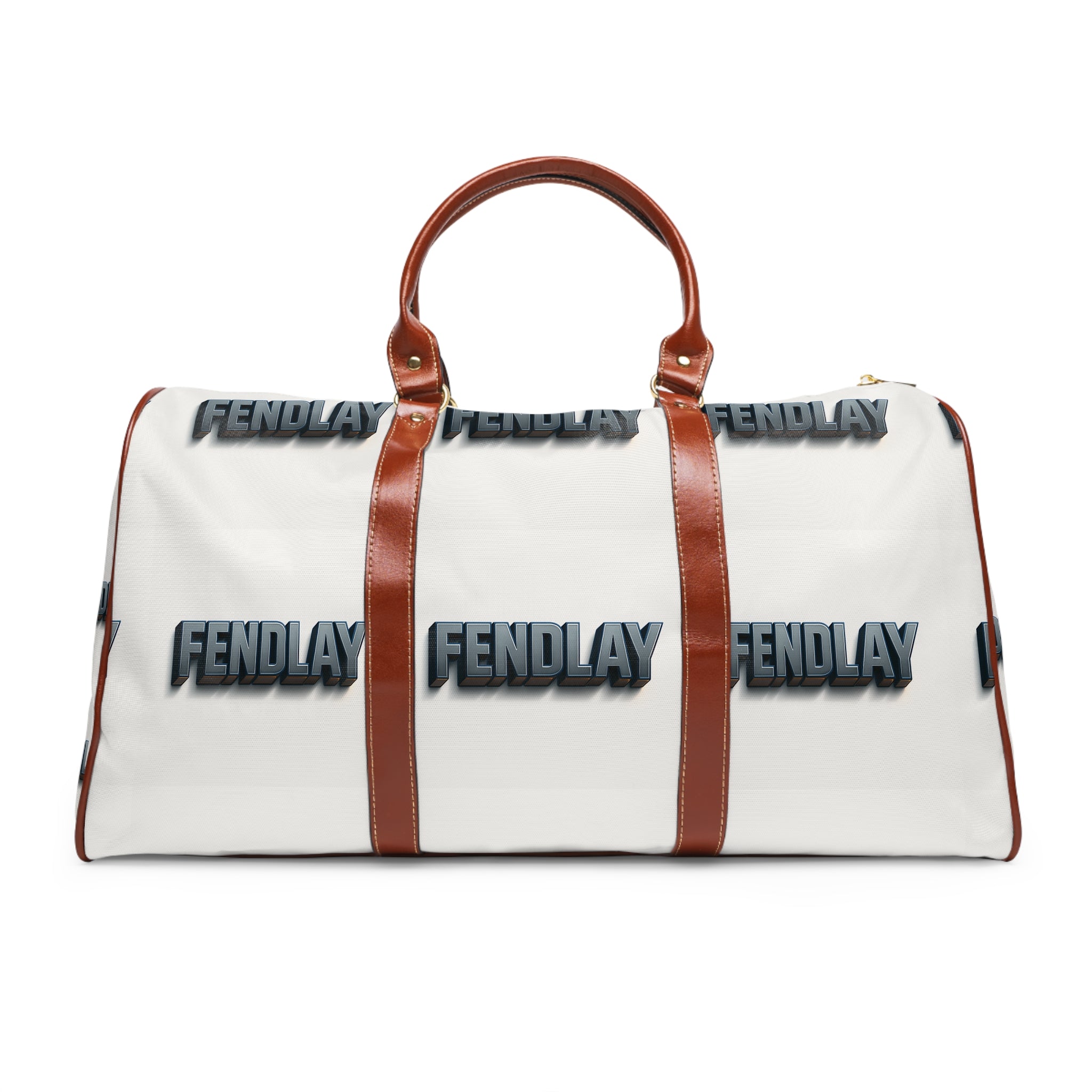 FENDLAY logo repeat Waterproof Travel Bag | Monogram duffel, Leather trim