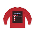 Freedom flag graphic Long Sleeve Tee | Red Wine Blue state silhouette Long Sleeve Tee