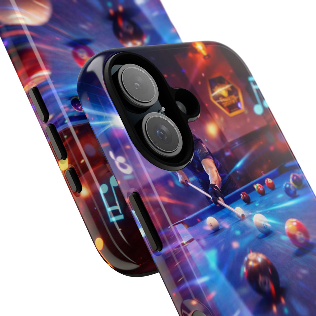Neon Pool Billiards Phone Case | Cue Ball Arcade Design